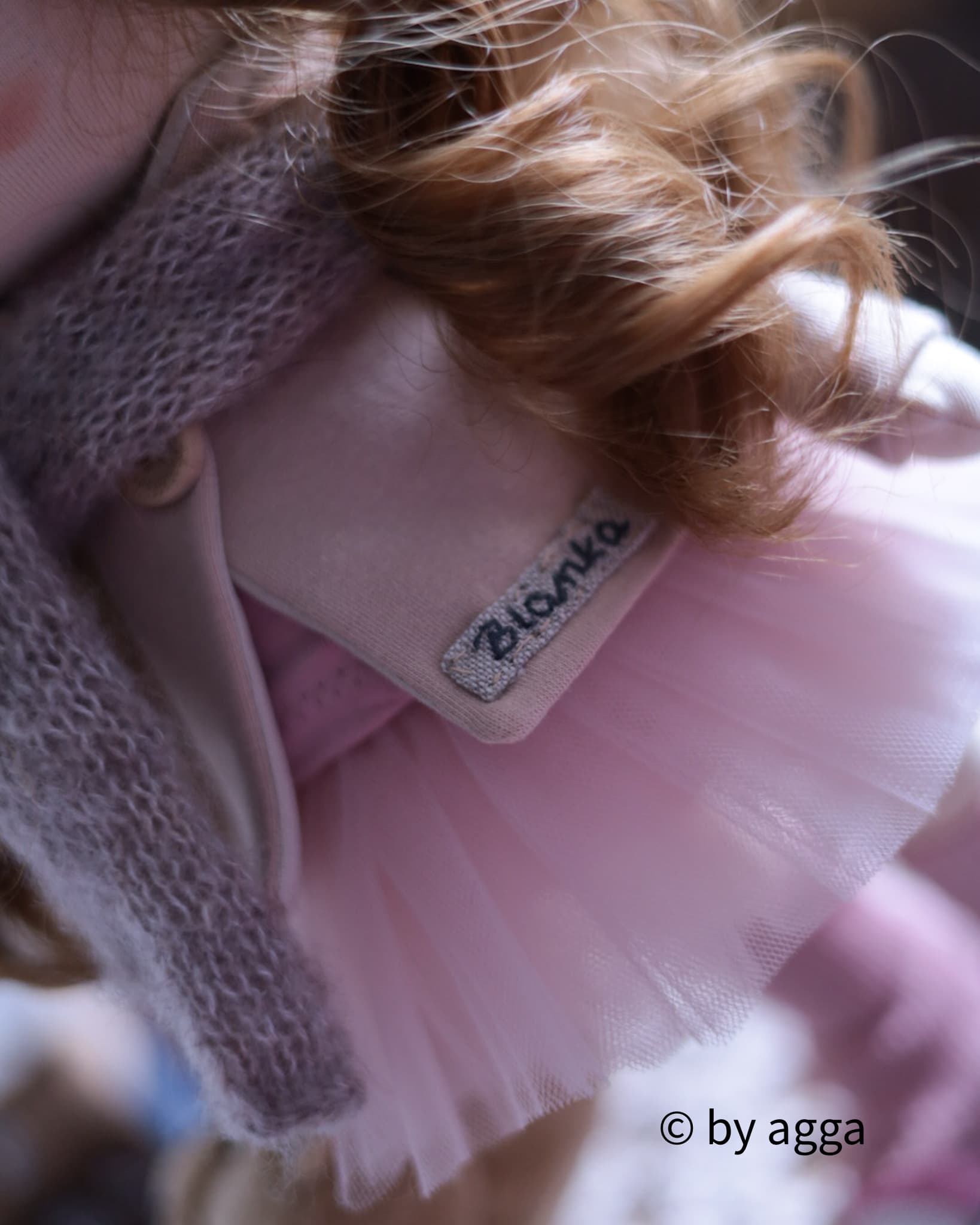 Blanka z misiem - Stylowa lalka retro vintage