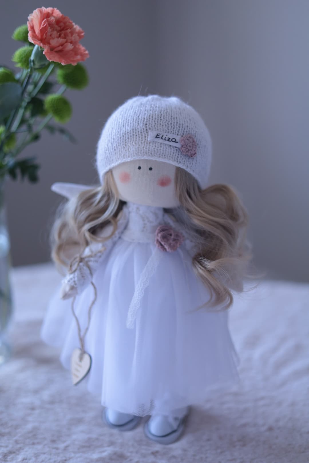 Zosia ze skrzydełkami - Ręcznie szyta lalka byAgga